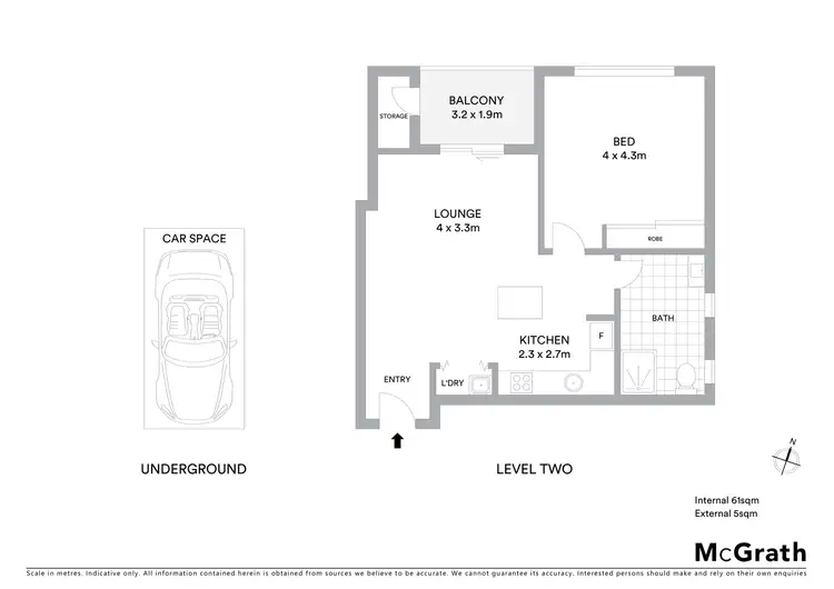 Floorplan of Homely apartment listing, 57/6 Gungahlin Place, Gungahlin ACT 2912