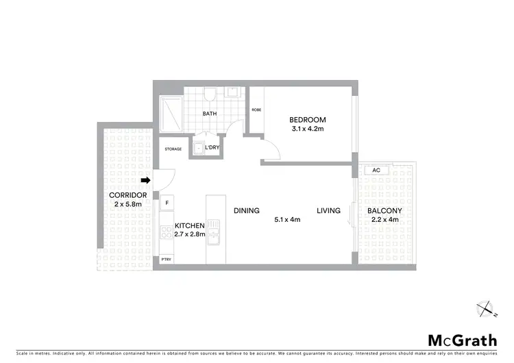 Floorplan of Homely apartment listing, 106/116 Easty Street, Phillip ACT 2606