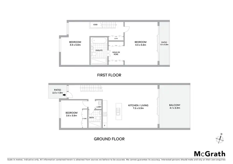 Floorplan of Homely townhouse listing, 2/7 Cavvanbah Street, Byron Bay NSW 2481