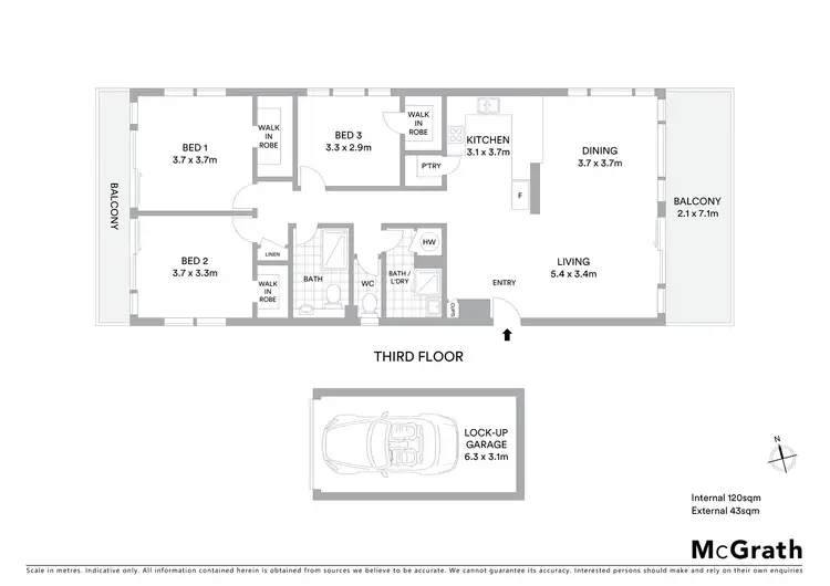 Floorplan of Homely apartment listing, 1/25 Pacific Street, Wamberal NSW 2260