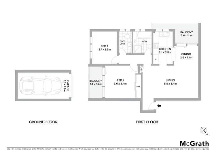 Floorplan of Homely apartment listing, 3/61 Warialda Street, Kogarah NSW 2217