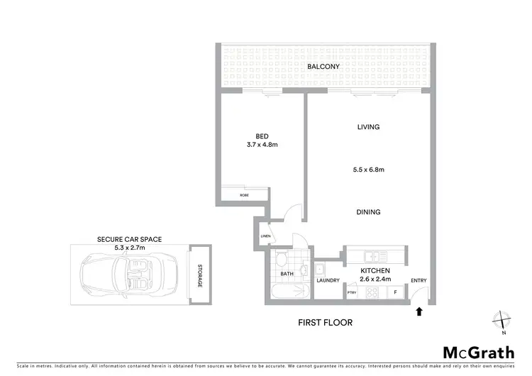 Floorplan of Homely apartment listing, 12/187 Albany Street, Point Frederick NSW 2250