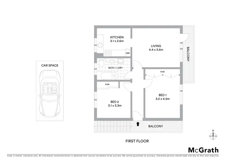 Floorplan of Homely apartment listing, 4/46 Lansdowne Road, St Kilda East VIC 3183