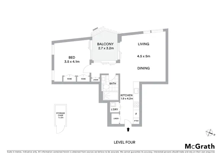 Floorplan of Homely apartment listing, 1413/1 Scotsman Street, Forest Lodge NSW 2037