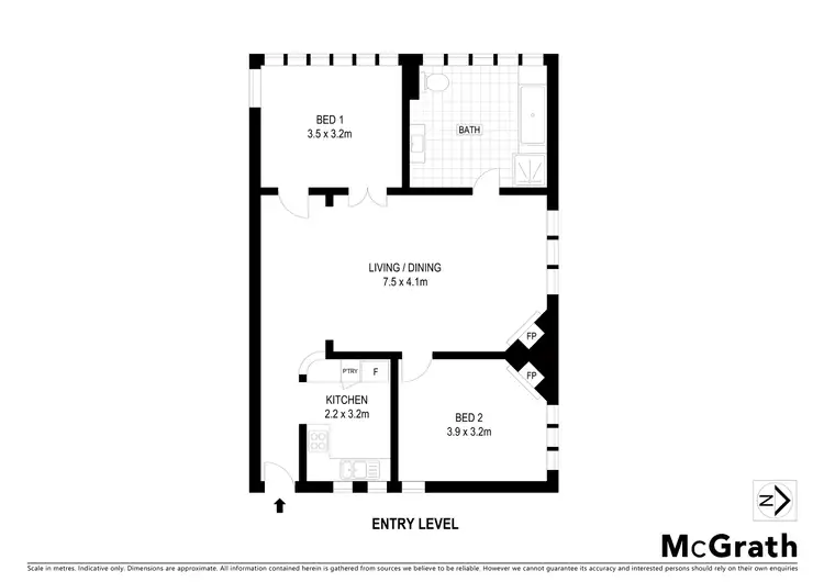 Floorplan of Homely apartment listing, 2/2 Musgrave Street, Mosman NSW 2088
