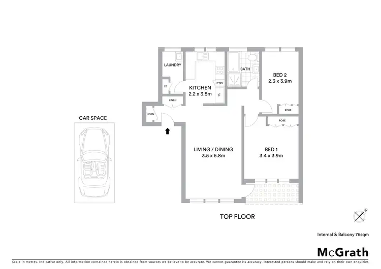 Floorplan of Homely apartment listing, 24/31 Bay Road, Waverton NSW 2060