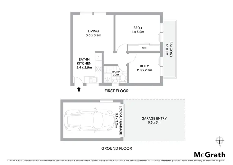 Floorplan of Homely apartment listing, 2/112 Elouera Road, Cronulla NSW 2230