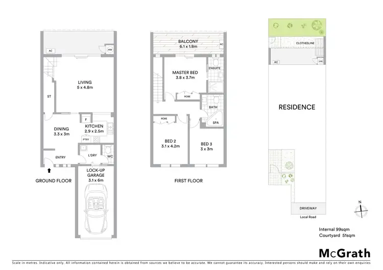 Floorplan of Homely townhouse listing, 37/60 Copland Drive, Evatt ACT 2617