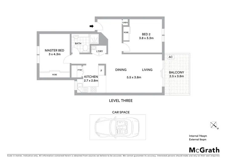 Floorplan of Homely apartment listing, 10A/16 Macpherson Street, O'connor ACT 2602