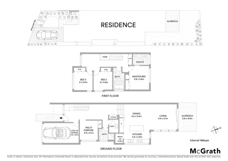 Floorplan of Homely semi-detached listing, 63A Wyralla Road, Miranda NSW 2228