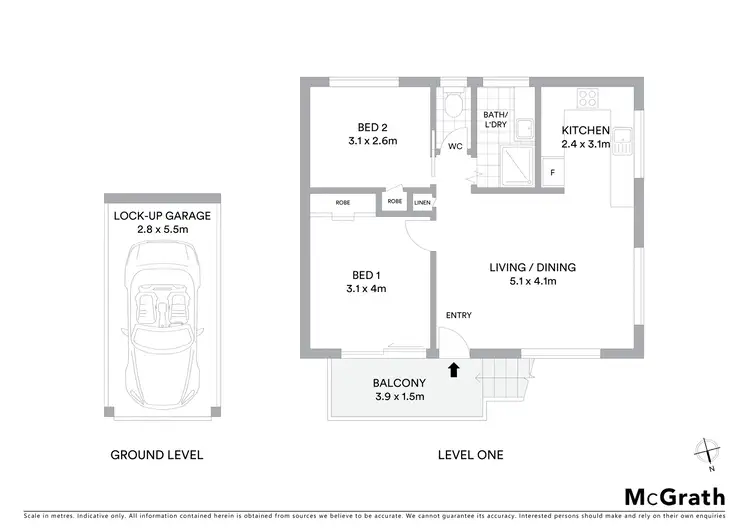 Floorplan of Homely apartment listing, 4/18 Pearl Street, Tweed Heads NSW 2485