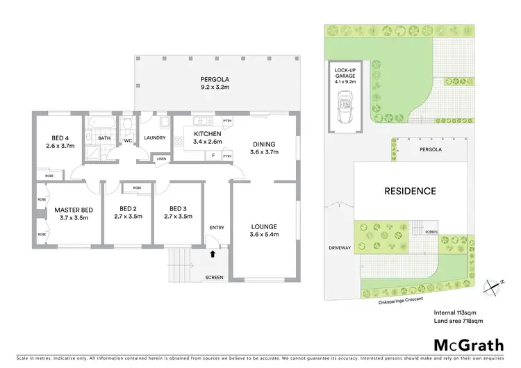 Floorplan of Homely house listing, 21 Onkaparinga Crescent, Kaleen ACT 2617
