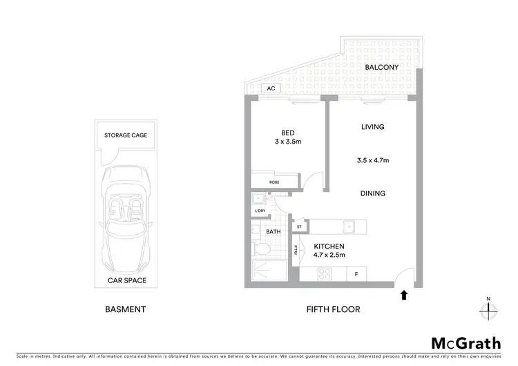 Floorplan of Homely apartment listing, 520/163 Fitzroy Street, St Kilda VIC 3182
