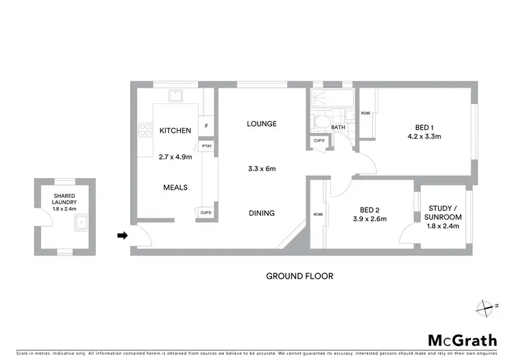 Floorplan of Homely apartment listing, 1/277B Alison Road, Coogee NSW 2034