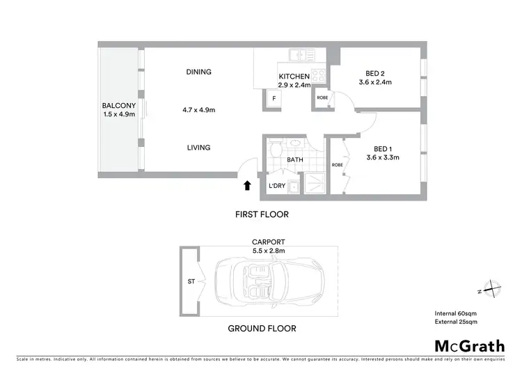 Floorplan of Homely apartment listing, 4/20 Oliver Street, Lyneham ACT 2602