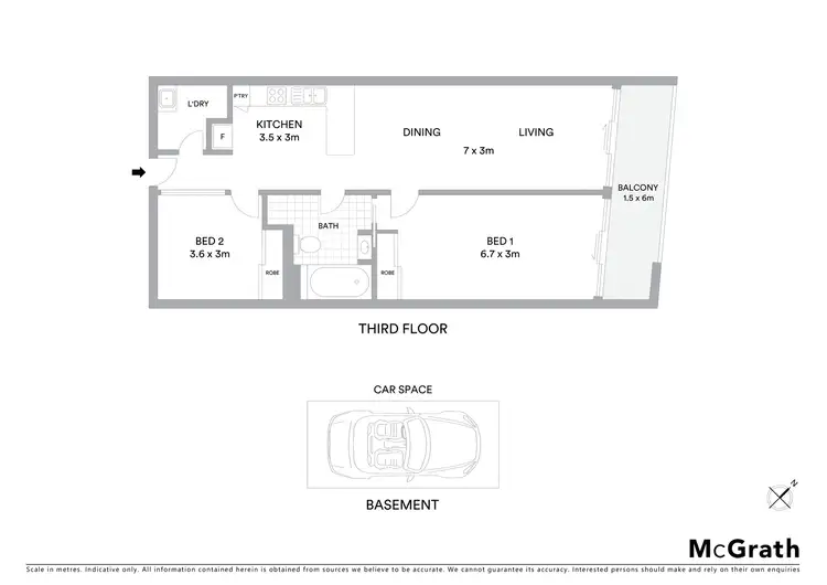 Floorplan of Homely apartment listing, 309/54 Nott Street, Port Melbourne VIC 3207