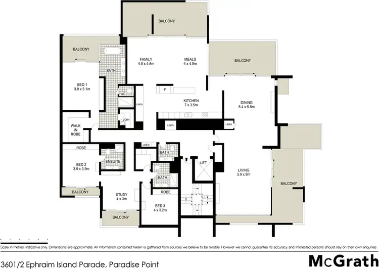 Floorplan of Homely apartment listing, 3601/2 Ephraim Island Parade, Paradise Point QLD 4216