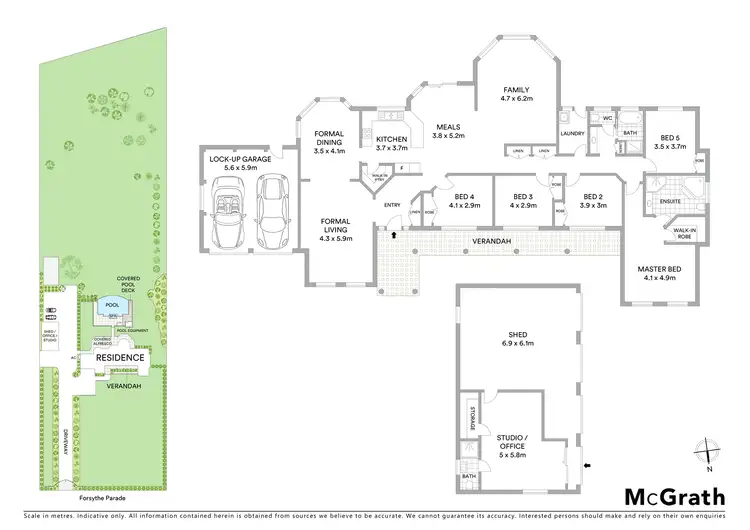 Floorplan of Homely house listing, 5 Forsythe Parade, Black Hill NSW 2322