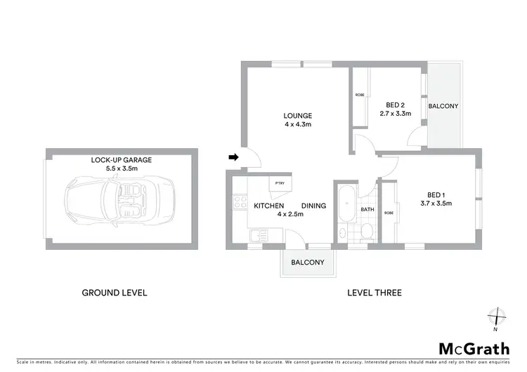 Floorplan of Homely apartment listing, 5/54 Rhodes Street, Hillsdale NSW 2036