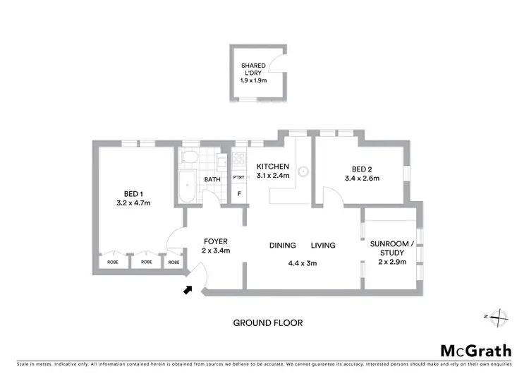 Floorplan of Homely apartment listing, 1/44 Marcel Avenue, Randwick NSW 2031