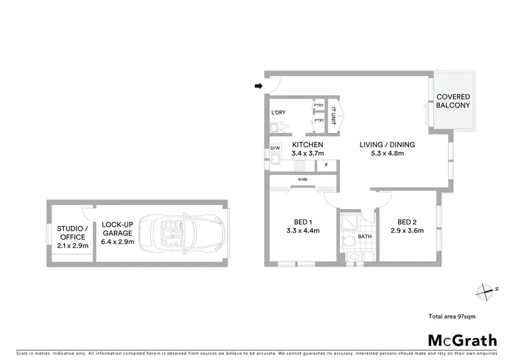 Floorplan of Homely apartment listing, 3/25 Arthur Street, Marrickville NSW 2204