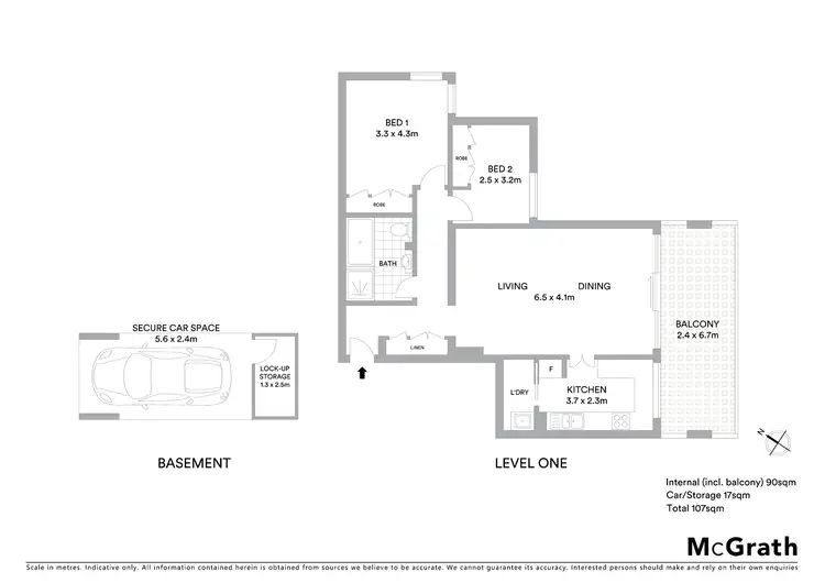 Floorplan of Homely apartment listing, 16/48 Aubin Street, Neutral Bay NSW 2089