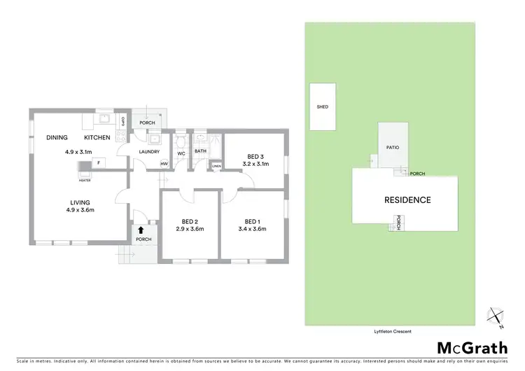 Floorplan of Homely house listing, 60 Lyttleton Crescent, Cook ACT 2614