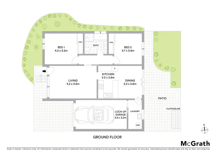 Floorplan of Homely unit listing, 12/83 Mills Street, Warners Bay NSW 2282
