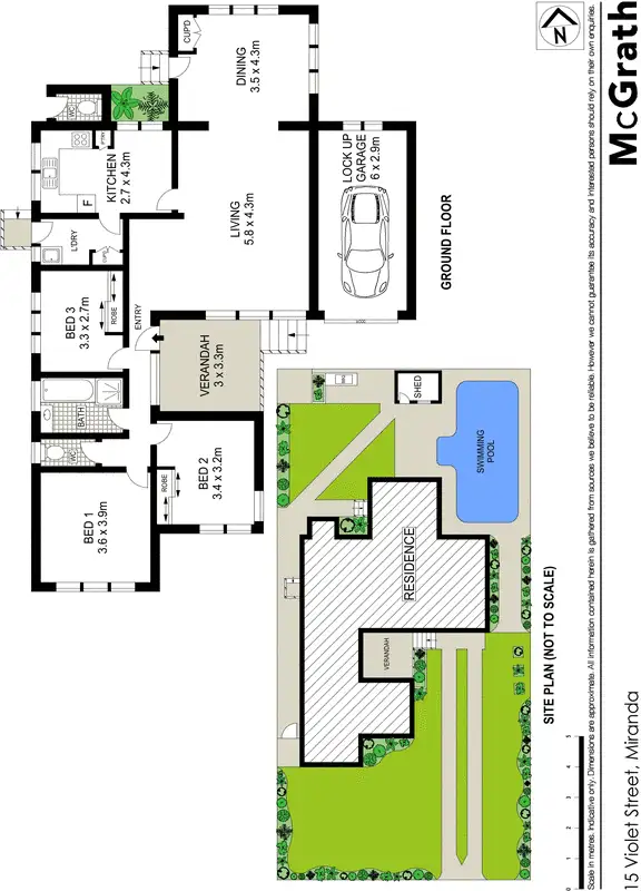 Floorplan of Homely house listing, 15 Violet Street, Miranda NSW 2228
