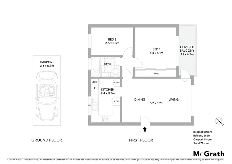Floorplan of Homely unit listing, 4/248 Pacific Highway, Greenwich NSW 2065