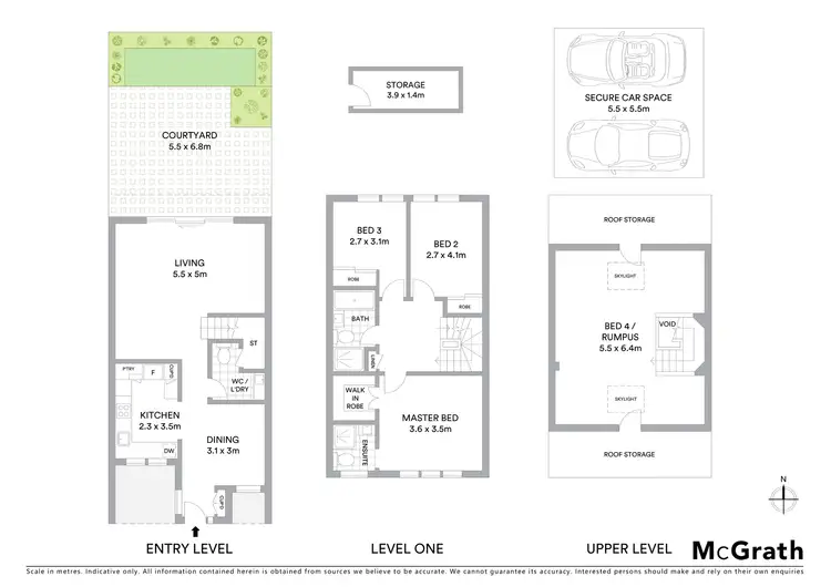 Floorplan of Homely townhouse listing, 4/15 Kyngdon Street, Cammeray NSW 2062