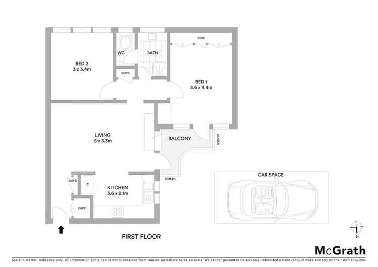 Floorplan of Homely apartment listing, 17/28 Fulton Street, St Kilda East VIC 3183