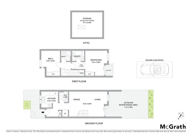 Floorplan of Homely townhouse listing, 15/581 Anzac Parade, Kingsford NSW 2032