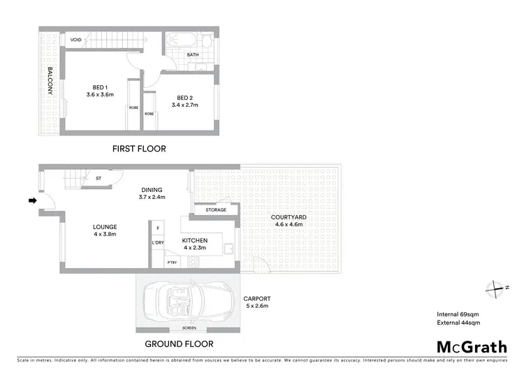 Floorplan of Homely townhouse listing, 3/30 Eighth Street, Adamstown NSW 2289