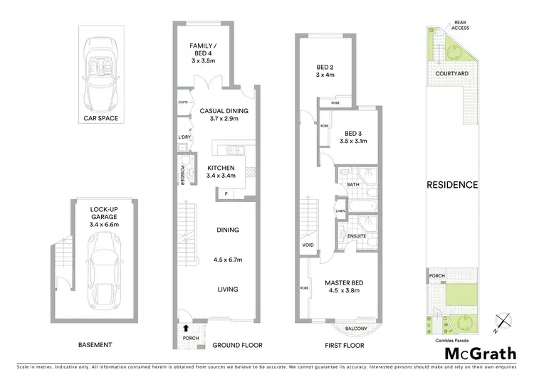 Floorplan of Homely townhouse listing, 23 Combles Parade, Matraville NSW 2036