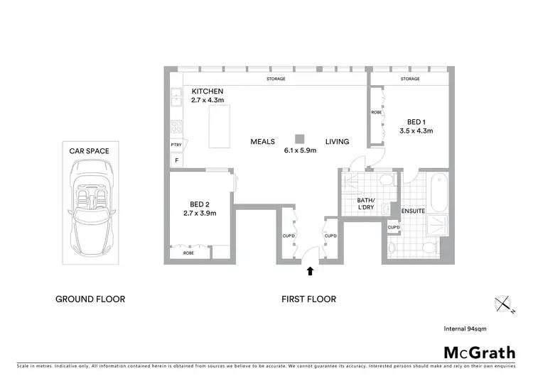 Floorplan of Homely apartment listing, 3/8 The Esplanade, St Kilda VIC 3182