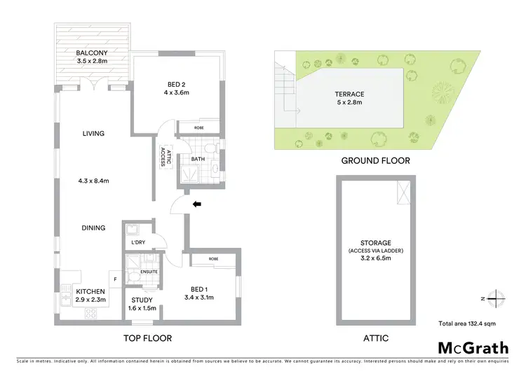 Floorplan of Homely apartment listing, 2/5 East Avenue, Cammeray NSW 2062