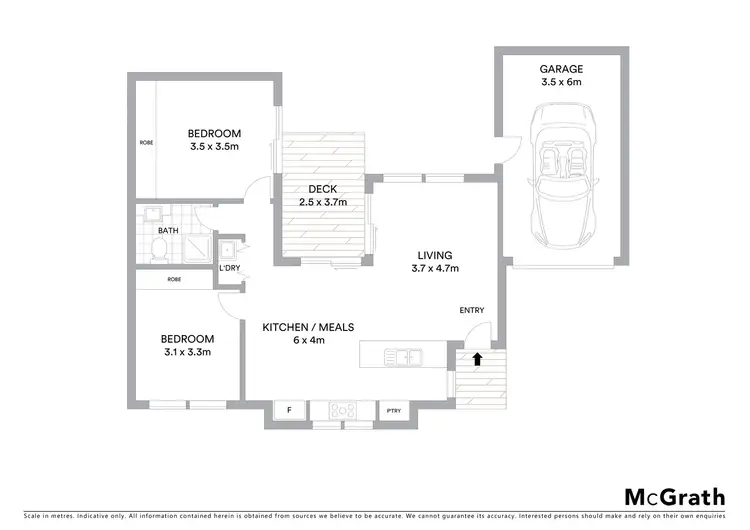 Floorplan of Homely unit listing, 2/27 Cypress Avenue, Brooklyn VIC 3012
