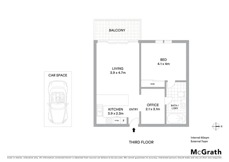 Floorplan of Homely unit listing, 2304/2 Yarra Street, Geelong VIC 3220