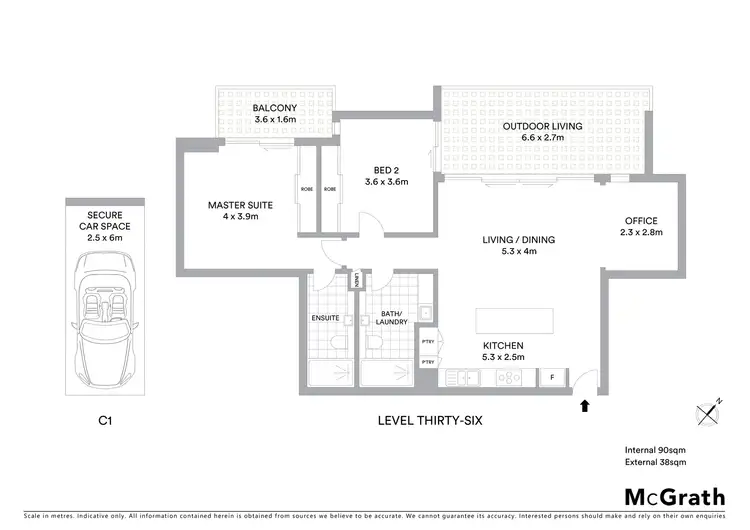 Floorplan of Homely apartment listing, 3601/79 Albert Street, Brisbane City QLD 4000