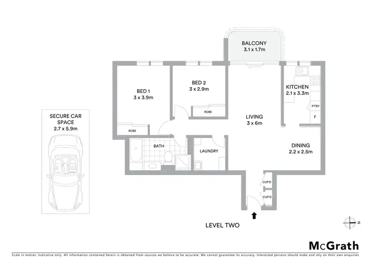 Floorplan of Homely apartment listing, 2A/20-22 Onslow Avenue, Elizabeth Bay NSW 2011