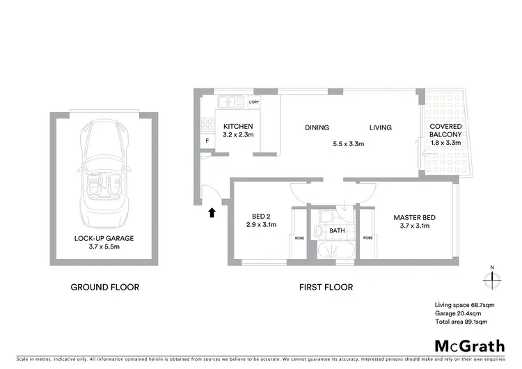 Floorplan of Homely apartment listing, 1/35 Moruben Road, Mosman NSW 2088