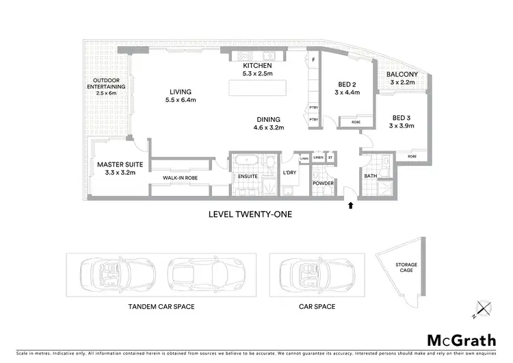 Floorplan of Homely apartment listing, 2102/289 Grey Street, South Brisbane QLD 4101