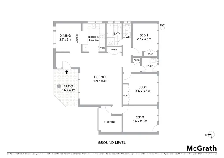 Floorplan of Homely villa listing, 1/7 Avenue Street, Coffs Harbour NSW 2450