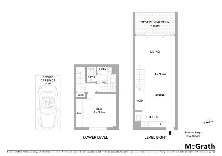 Floorplan of Homely apartment listing, 805D/797 Botany Road, Rosebery NSW 2018