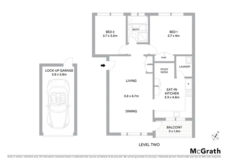 Floorplan of Homely apartment listing, 8/2 Bellevue Street, North Parramatta NSW 2151
