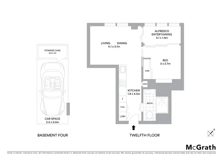 Floorplan of Homely unit listing, 1201/75 Shortland Esplanade, Newcastle NSW 2300