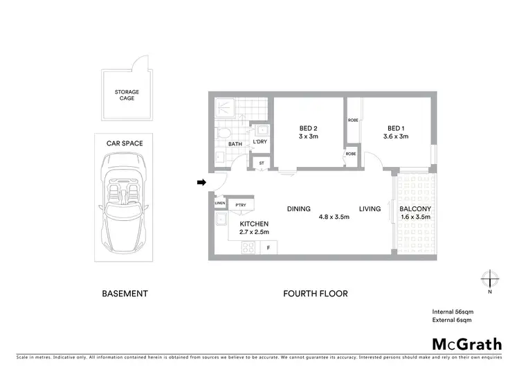 Floorplan of Homely apartment listing, 414/163 Inkerman Street, St Kilda VIC 3182