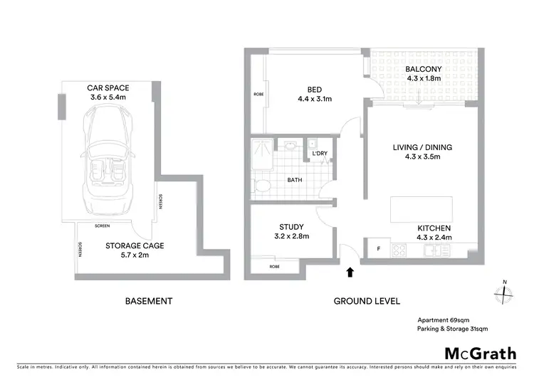 Floorplan of Homely apartment listing, 1/63 Enmore Road, Newtown NSW 2042
