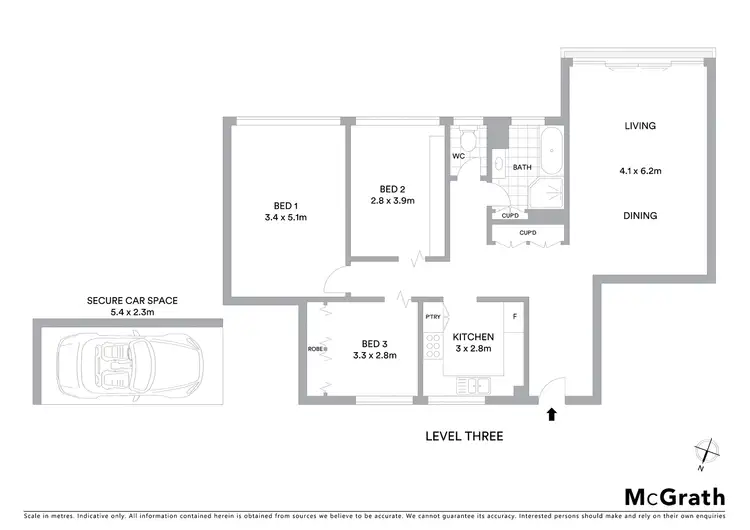 Floorplan of Homely apartment listing, 32/3 Plunkett Street, Kirribilli NSW 2061